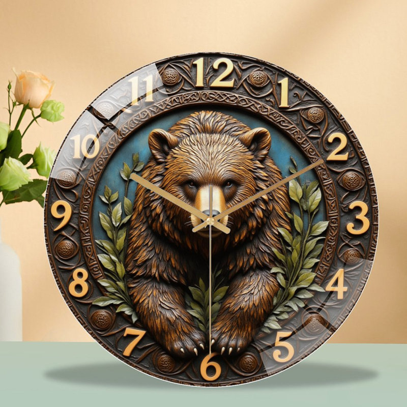 Horloge murale ours 12 po