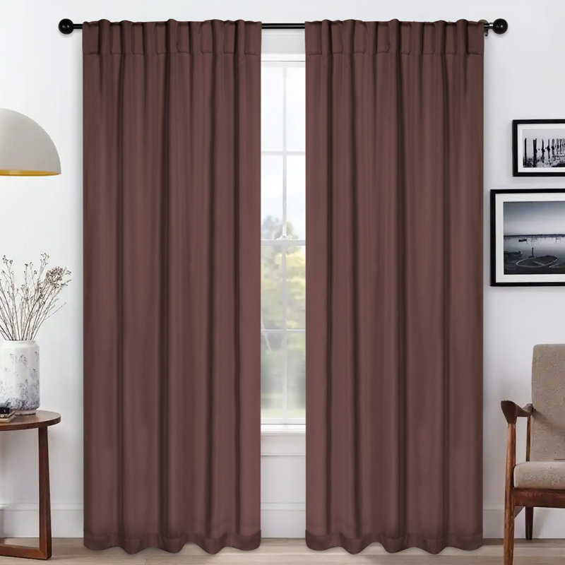 Rideaux obscurcissant et passe-tringle Levatt Classic, Cappuccino, L 42 po x L 96 po