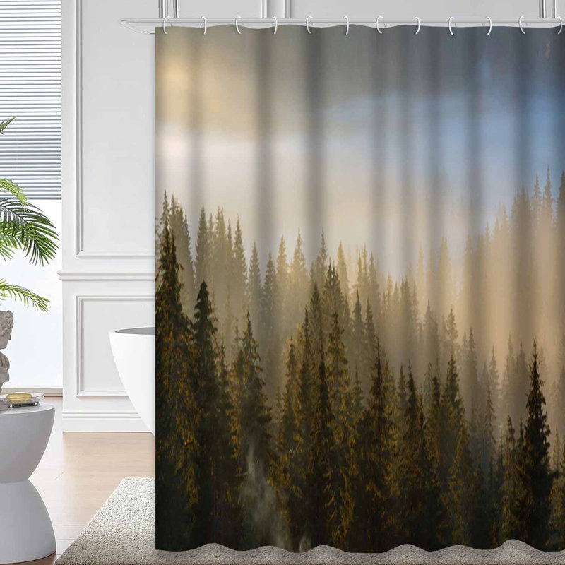 Rideau de douche Natural Forest, L 72 po x l 84 po