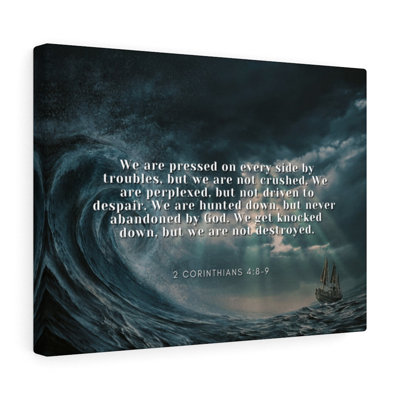 Adversity 2 Corinthians 4:8-9 - Wrapped Canvas Print