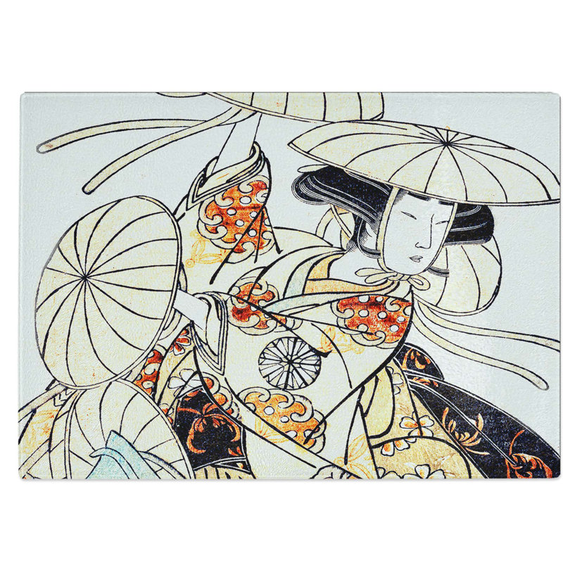 Tempered Glass Dancer Chopping Board, 39 cm W x 28.5 cm L