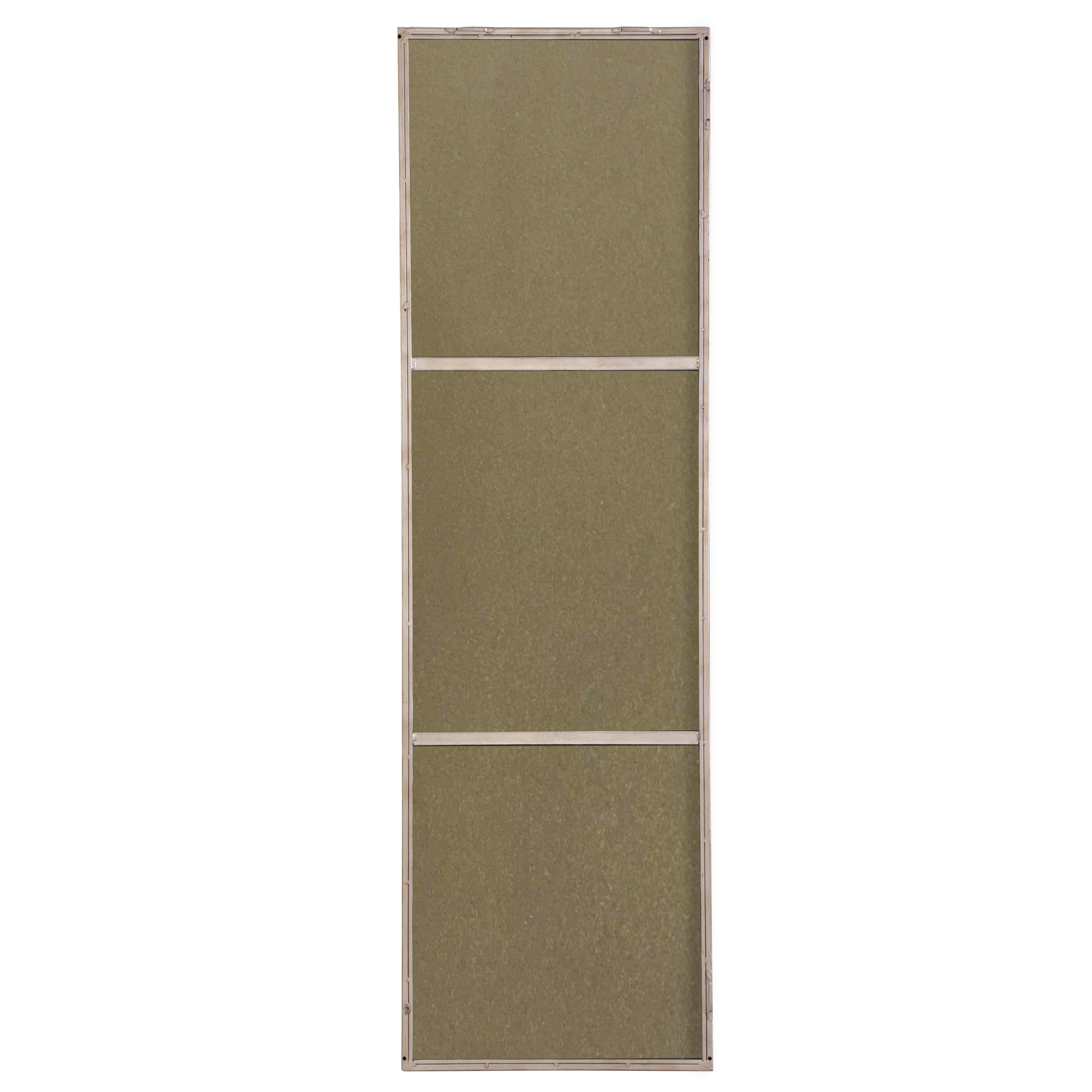 Sabine Metal Rectangle Wall Mirror, Silver, 60" x 18"