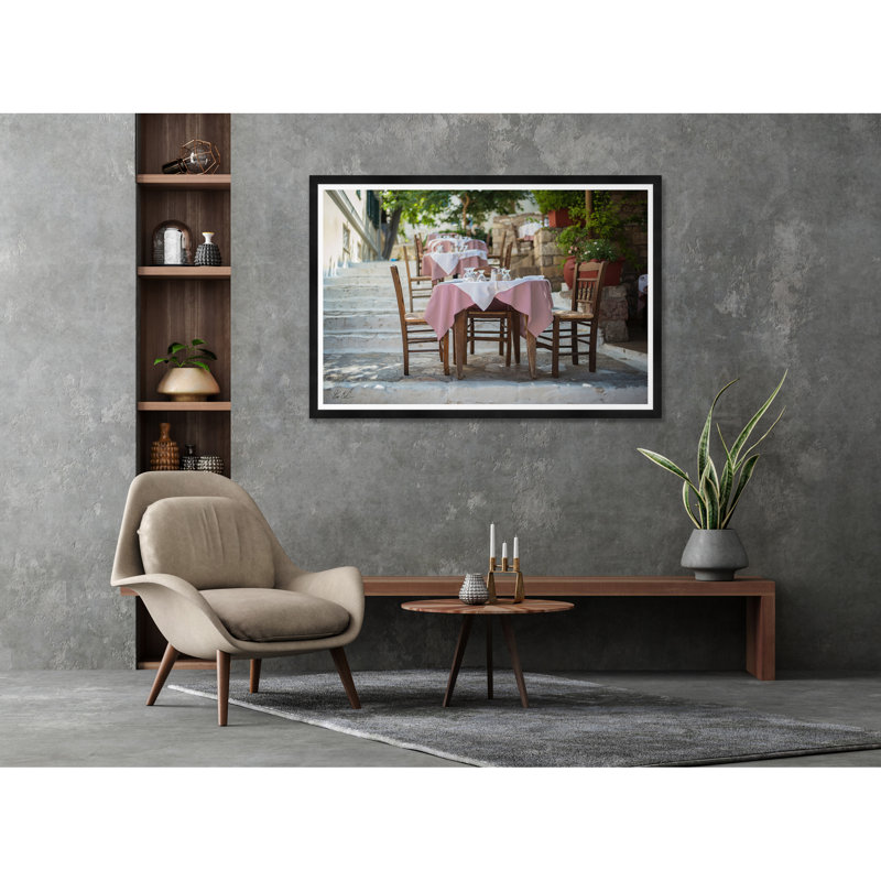 Hillside Cafe, H 35,5 po x l 54,75 po x P 1,5 po, Noir
