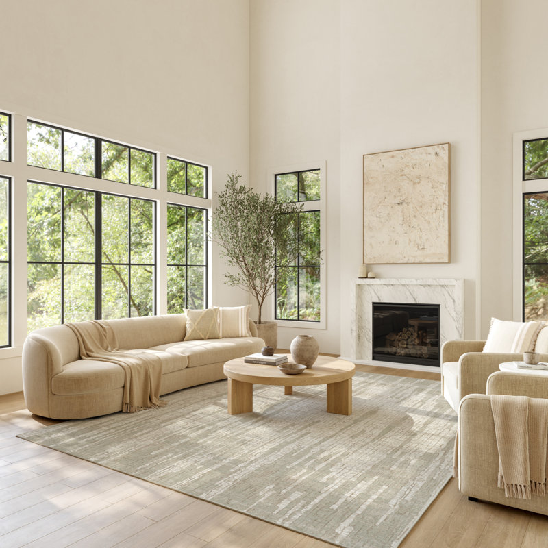 Nourison Soft Structure 9' x 12' Sage Modern Indoor Rug, Sage, Rectangle 9' x 12'