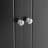 Bathroom Floor Storage Cabinet - 4 Doors Black Adjustable Shelves Tall In-1607956151