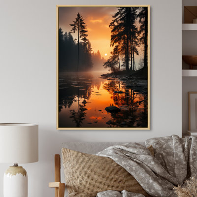 Baylea, lac orange, brume matinale, reflets I