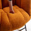 Fauteuil oscillant confortable en peluche pour chambre de bébé et de salon, caramel