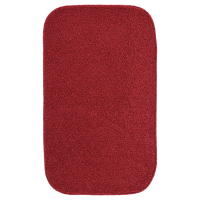 Sedona Bath Rug, Extra Soft Absorbent Plush Bath Rugs, Non-Slip, Quick Drying, Machine Washable, Plush Comfort for Bathroom Floor, Tub and Shower, 21" x 34", Classic Red