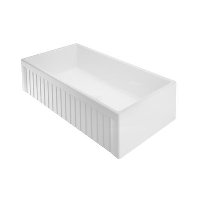 35.62 " L Single Bowl Fireclay Kitchen Sink
