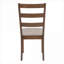 Ensemble de 2 sièges rembourrés, chaises d'appoint en tissu brun noyer pour adultes, pieds en bois de noyer massif, transitionnel pour la salle à manger de cuisine