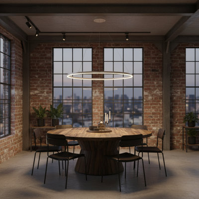Luminaire suspendu pour îlot de cuisine rond à 1 lumière Stockham