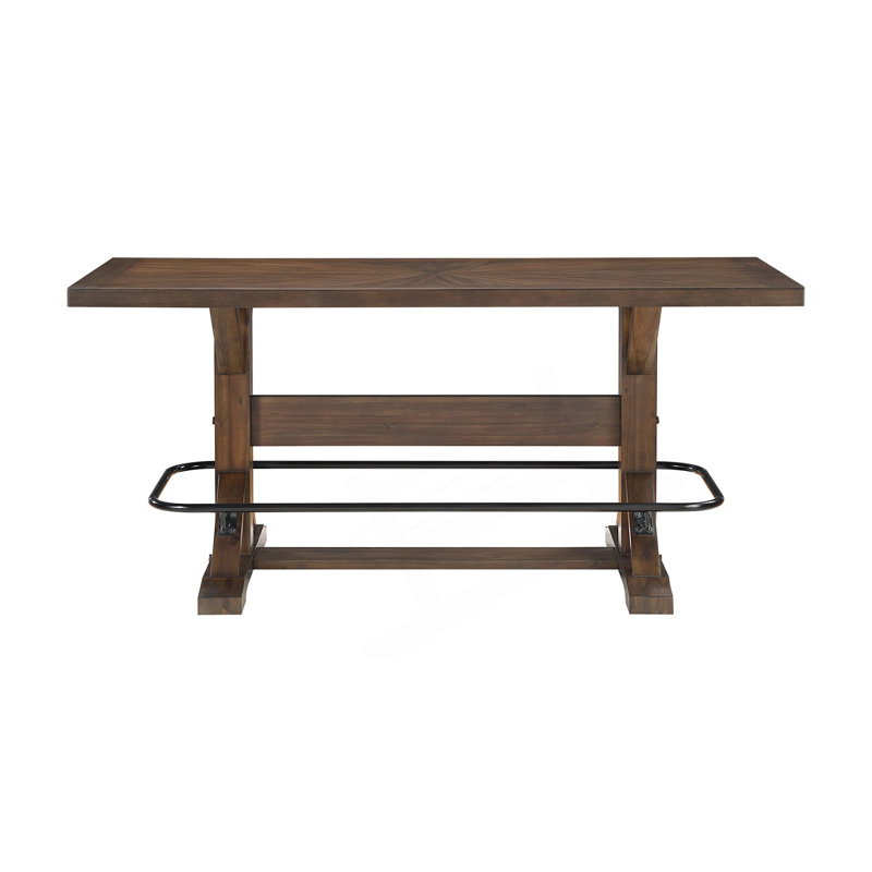 Table de comptoir 1pc avec repose-pieds en métal, 36"