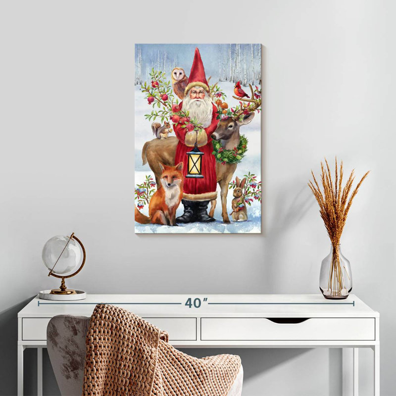 Père Noël Lelend Winter Woodland, H 24 po x l 16 po