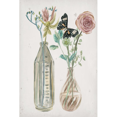 Papillons et fleurs III