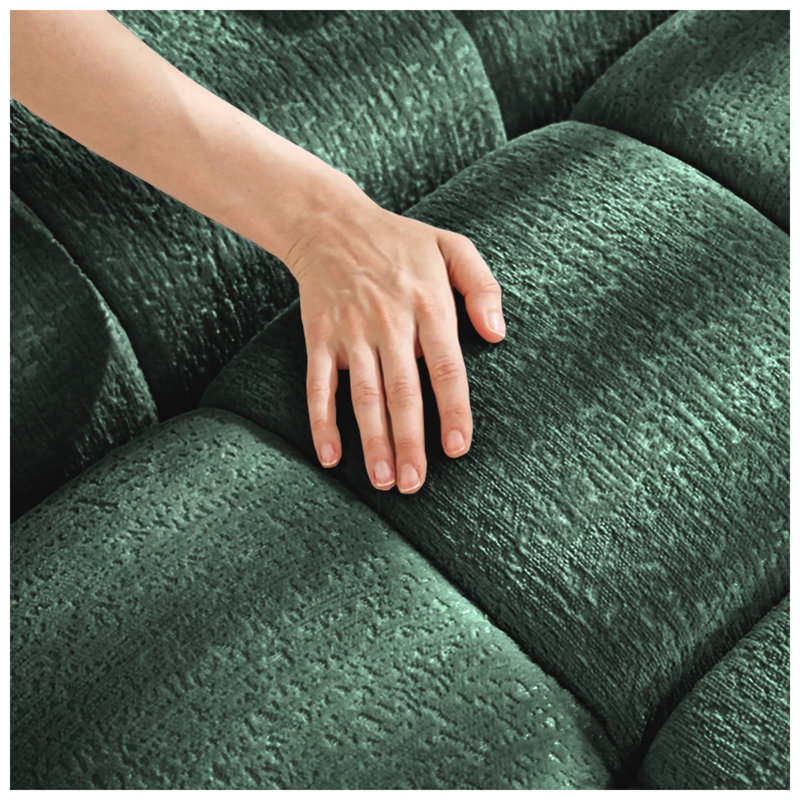 Ensemble de canapé de salon modulaire capitonné à 2 tiroirs en l 78,7 po x P 61 po x H 35,4 po Evergreen