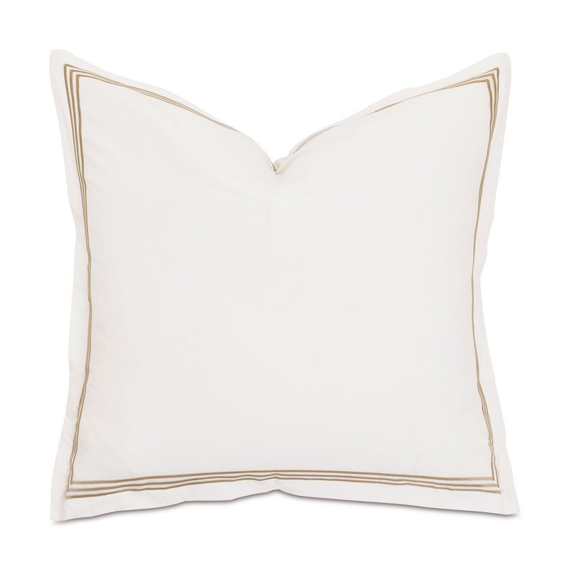 Tessa Cotton Sham Set, Euro, Ivory/Antique, Multi-stripe