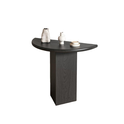 Black Solid Wood Console Table