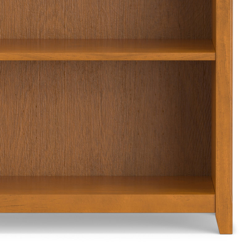Amherst Adjustable 5-Shelf Solid Pine Bookcase in Light Golden Brown