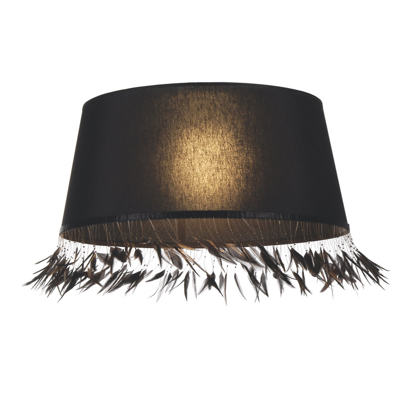 Mahood 21cm H Plume Empire Lamp Shade, Black