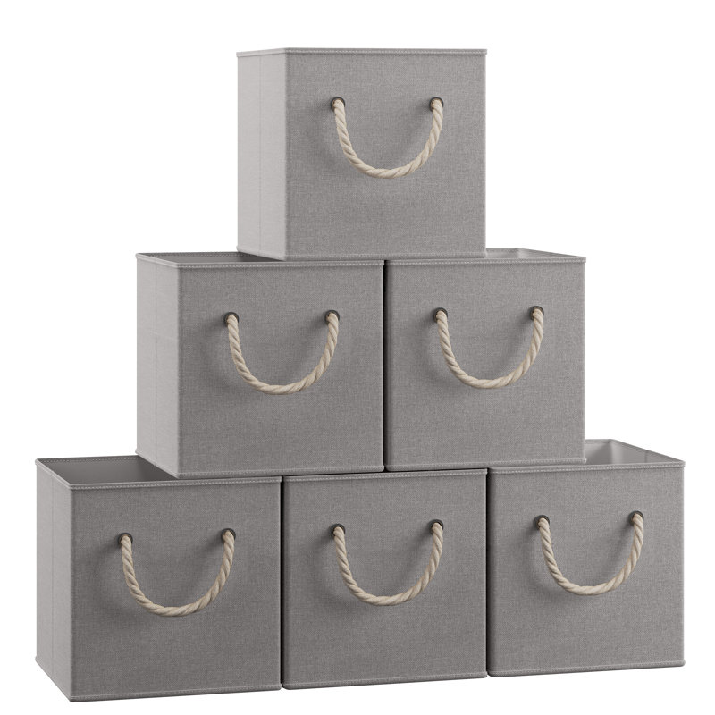 Boîte en tissu pliable et pliable, gris