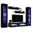 100" Modern Floating Wall Mounted Entertainment Center with 16-Color LED Lighting, High Gloss Finish-213017754