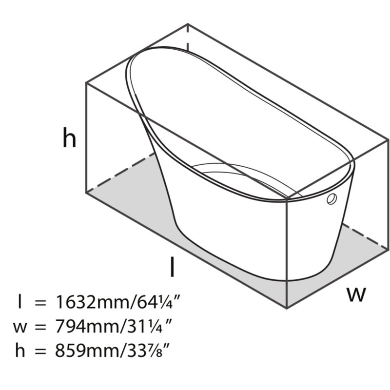 Amiata Volcanic Limestone Freestanding Soaking Bathtub, Matte White