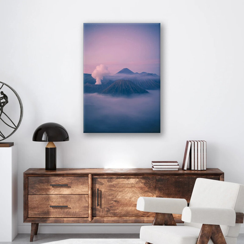 Brown Mountains Print - Scenic Mountain Landscape Wall Art - Desert Ridge Nature Canvas Poster - Earth Tone Mountain Range Artwork - Rustic Travel Decor - Nature Wall Hanging - Modern Home Decoration Art Print