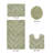 Hugo Premium 100% Cotton 2370 GSM 4-Piece Tufted Bath Rug Set with Non-Slip Spray Latex Backing, OEKO-TEX® Certified, Super Absorbent & Machine Washable, Sage-286268709-286268726