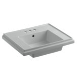 Tresham® Ceramic 24" Pedestal Bathroom Sink with Overflow