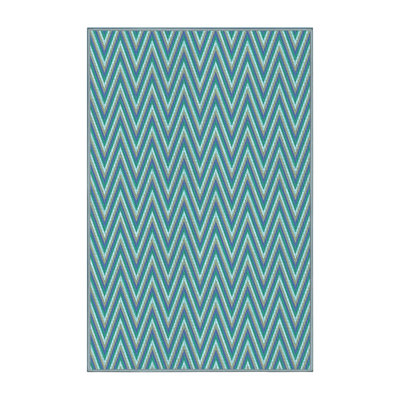 Tapis bleu tissé à la machine