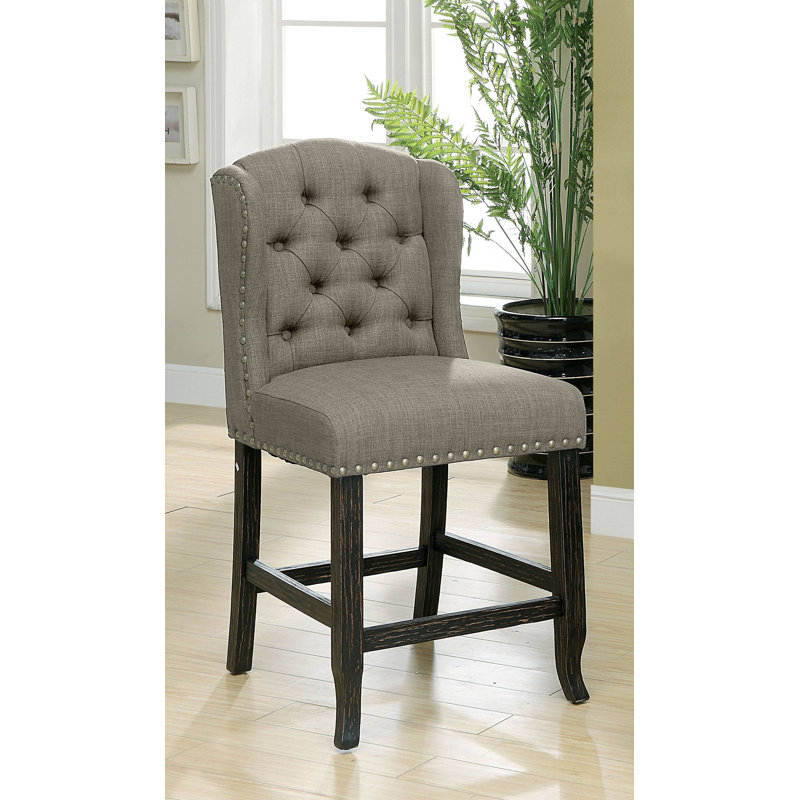 Tabouret de comptoir 25,25 po Adler, Gris clair
