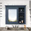 Armoire de rangement murale avec miroir, 3 tablettes ouvertes, design moderne pour une organisation et un style améliorés