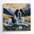 Dogs Saint Bernard Blue Canvas Wall Art-875253305