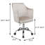 Chaise de bureau pivotante champagne et chrome