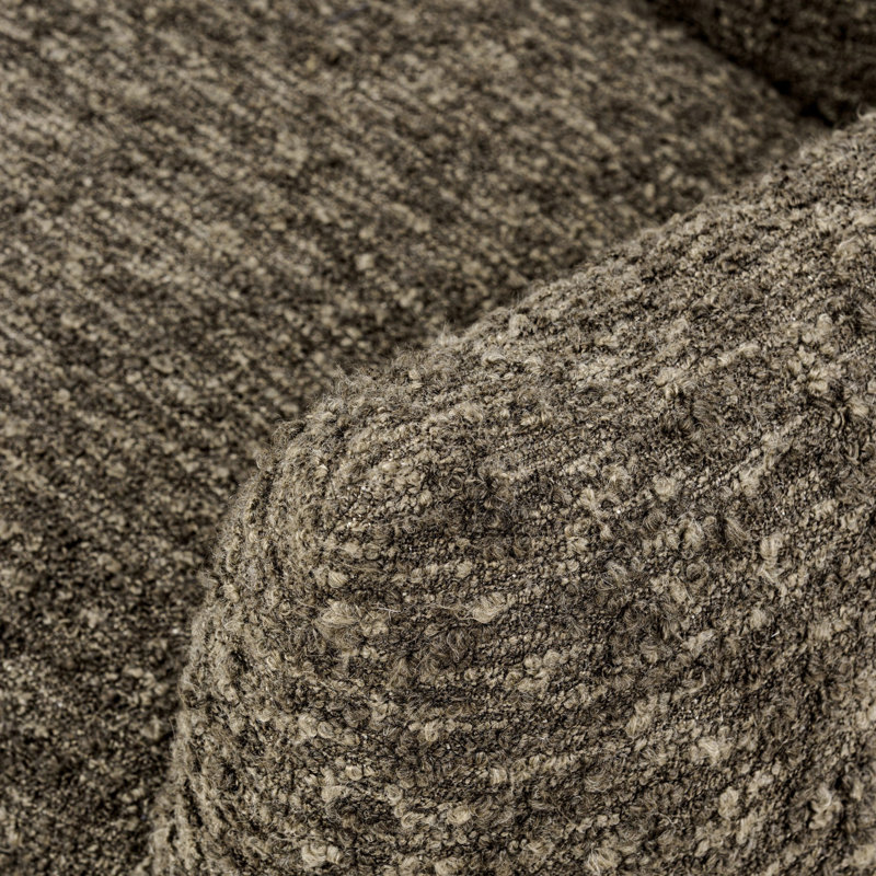 Margot Upholstered Swivel Chair, Solema Moss Boucle