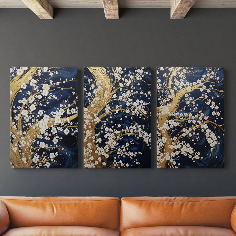 Lanscape Study Series XXXI - Ensemble de 3 toiles tendues avec châssis - Prêt à être accroché, H 27 po x l 18 po