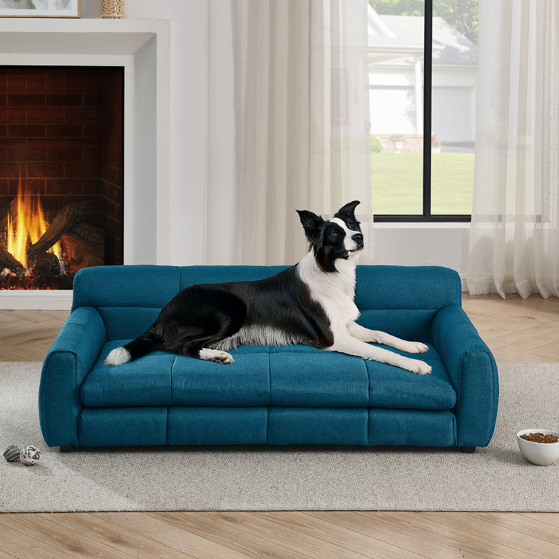 Lit pour animaux avec coussin moelleux, Bleu très foncé