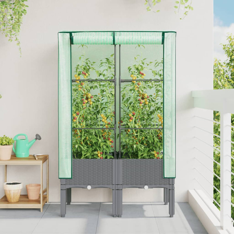 Charil Raised Garden Bed, 140cm H x 80cm W x 40cm D, Blue Grey
