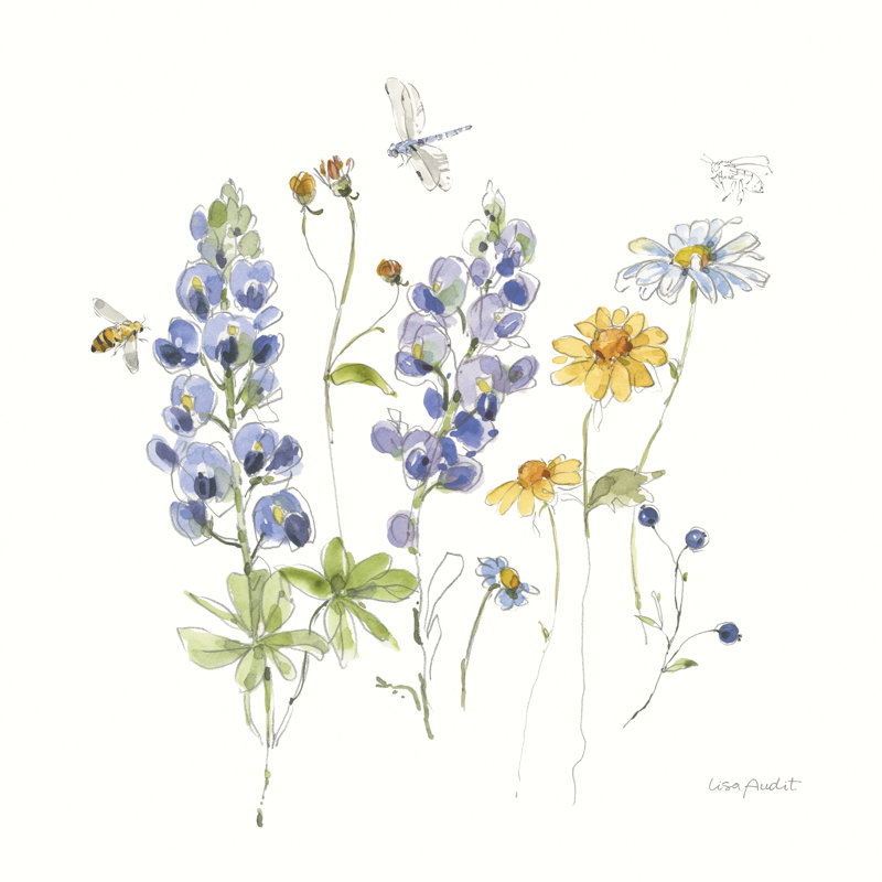 «Leli Lovely Blues IV on Canvas» par Lisa Audit, reproduction, H 12 po x l 12 po x P 1,25 po