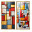Abstraction géométrique «Composition géométrique» 2 pièces-1007281506-1007281509