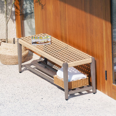 Nelida Stainless Steel Outdoor Bench