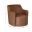 Fauteuil d'appoint pivotant rembourré Homepop - Similicuir cognac-1274173638