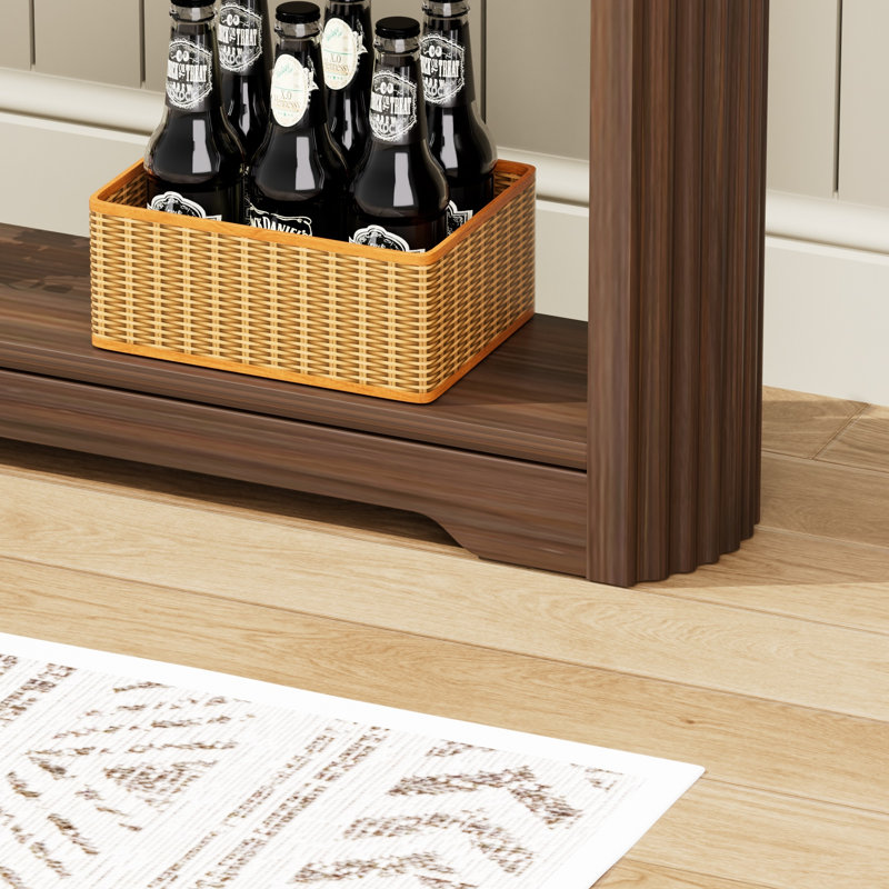 Canapé et console en MDF noyer peu encombrant avec tiroirs de rangement pour les maisons modernes