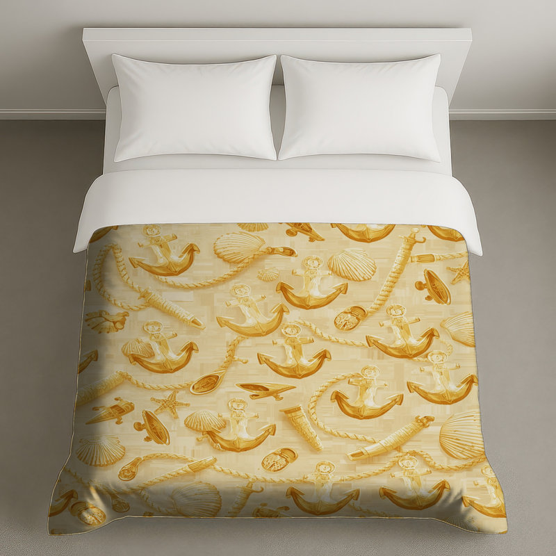 Housses de couette Anchor Seashell, Lit simple