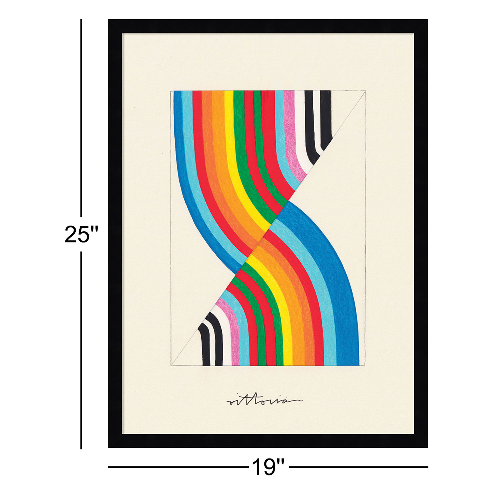 It's Always An Almost by Amber Vittoria, Black Framed, 19" W x 25" H x 1" D