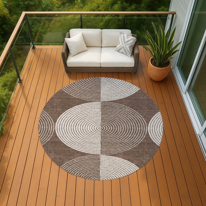 Tapis intérieur / extérieur lavable à la machine Jenning ACN2275, Rond 8 pi