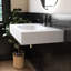 Lavabo vasque de salle de bain simple à surface solide 39 po x 22 po, lavabo mural, comptoir en résine de pierre avec bol simple en blanc mat