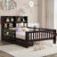 Lit plateforme en bois massif avec tiroirs et tablettes de rangement-903530245-903530246
