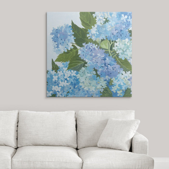 « i » kathrine lovell, reproduction d’art Decorative Hydrangea, H 35 po x l 35 po x P 1,5 po, Toile