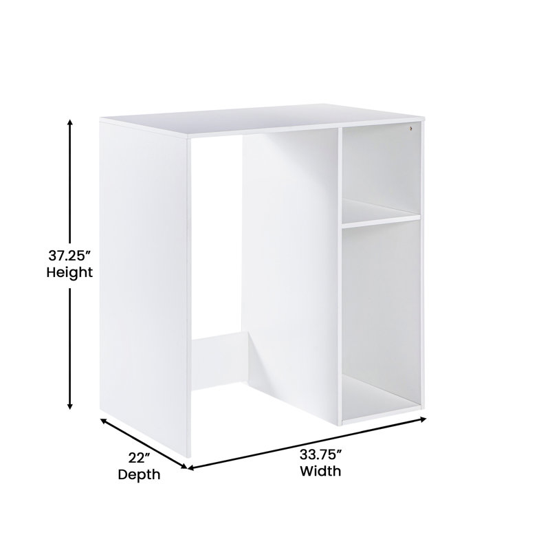 Space-Saving Mini Fridge Organizer Shelf with Cubby Storage, White